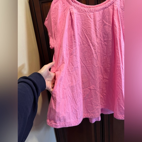 Free People Pink Short Sleeve Scoop Neck Tunic Top w/Pockets - S - Picture 3 of 9